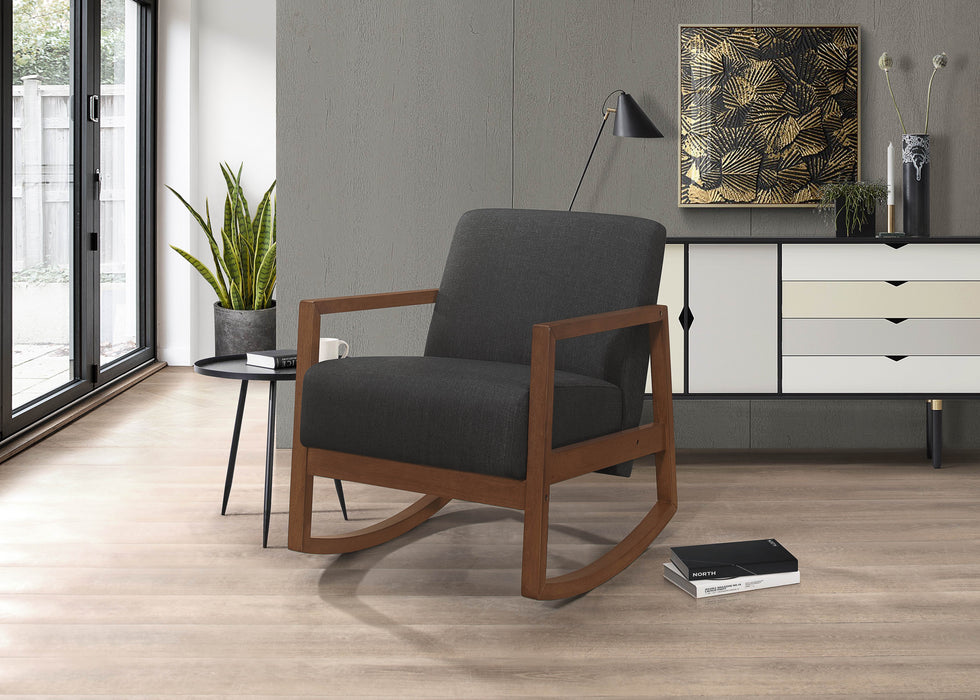 - Rocker Accent Chair, Dark Gray, Carton 7CM-1168