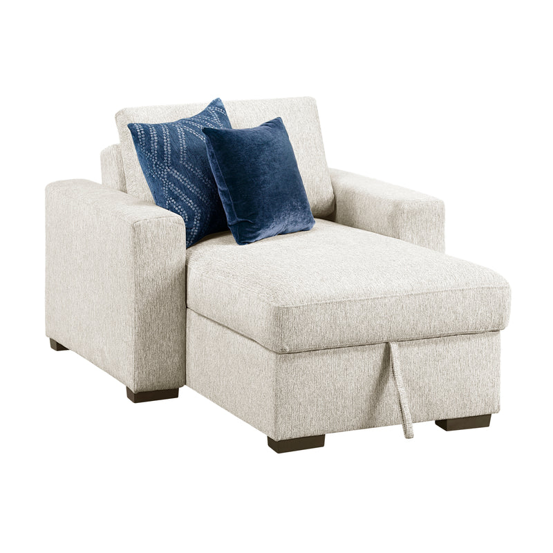 Isla - (2)Convertible Chaise Lounge with Arms and Hidden Storage, Click Motion Back