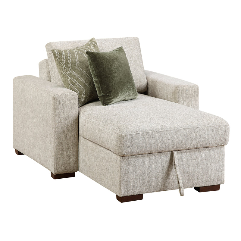 Isla - (2)Convertible Chaise Lounge with Arms and Hidden Storage, Click Motion Back