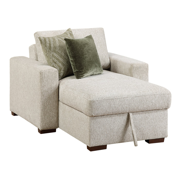 Isla - (2)Convertible Chaise Lounge with Arms and Hidden Storage, Click Motion Back