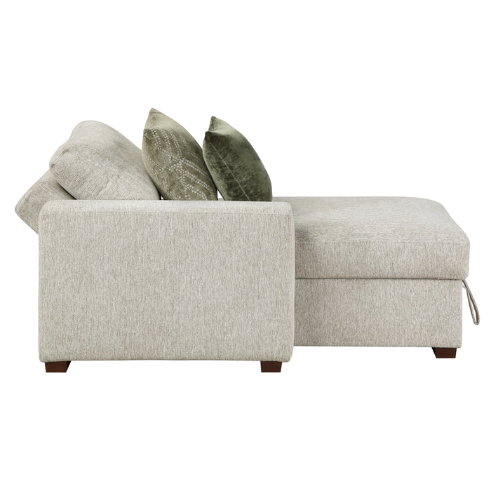 Isla - (2)Convertible Chaise Lounge with Arms and Hidden Storage, Click Motion Back