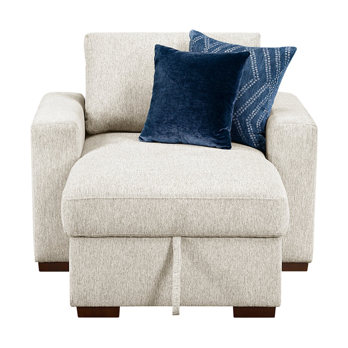 Isla - (2)Convertible Chaise Lounge with Arms and Hidden Storage, Click Motion Back