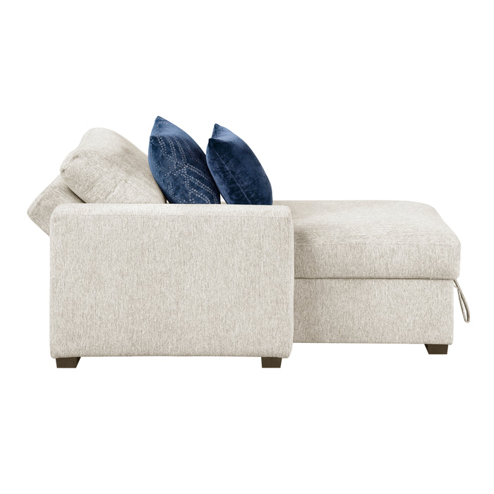 Isla - (2)Convertible Chaise Lounge with Arms and Hidden Storage, Click Motion Back
