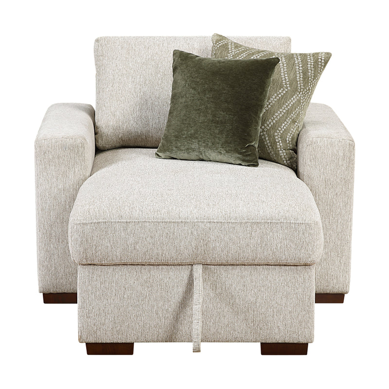 Isla - (2)Convertible Chaise Lounge with Arms and Hidden Storage, Click Motion Back