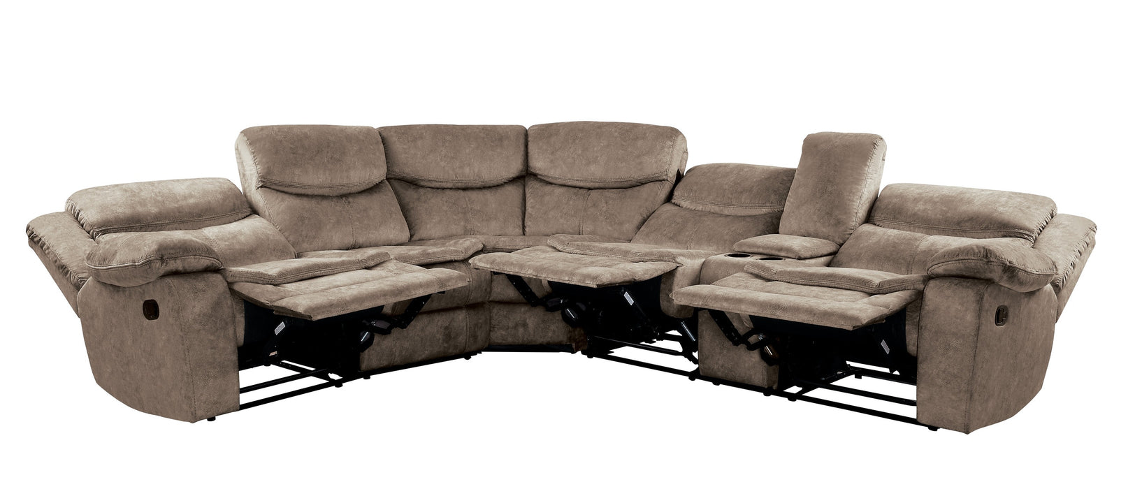 Bastrop - (3)3-Piece Sectional with Right Console