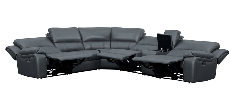 Falun - (6)6-Piece Modular Power Reclining Sectional