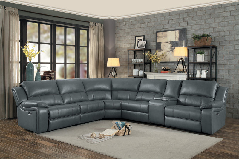 Falun - (6)6-Piece Modular Power Reclining Sectional