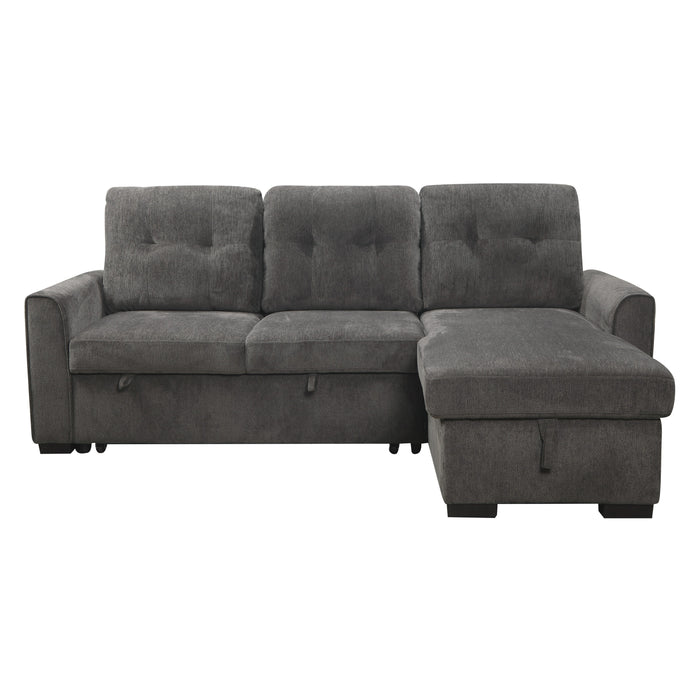 Carolina - (2)2-Piece Reversible Sectional with Pull-out Bed and Hidden Storage