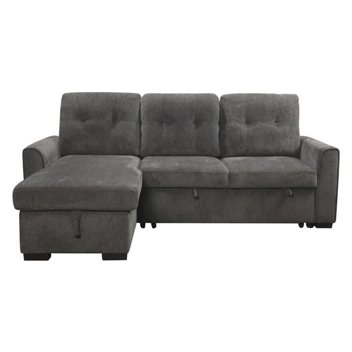 Carolina - (2)2-Piece Reversible Sectional with Pull-out Bed and Hidden Storage