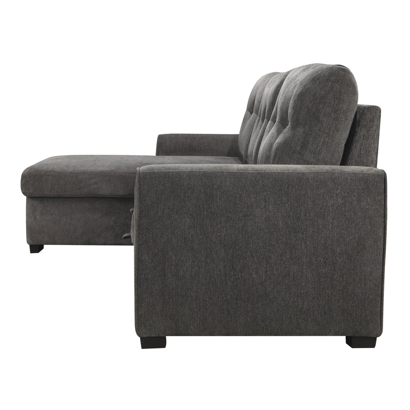 Carolina - (2)2-Piece Reversible Sectional with Pull-out Bed and Hidden Storage