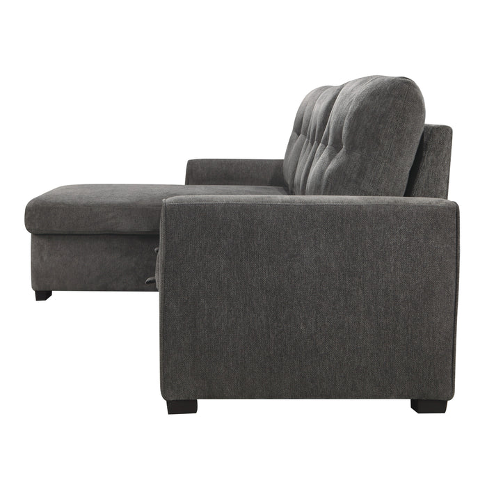 Carolina - (2)2-Piece Reversible Sectional with Pull-out Bed and Hidden Storage