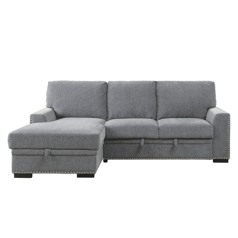 Morelia - (2)2-Piece Sectional with Pull-out Bed and Left Chaise with Hidden Storage
