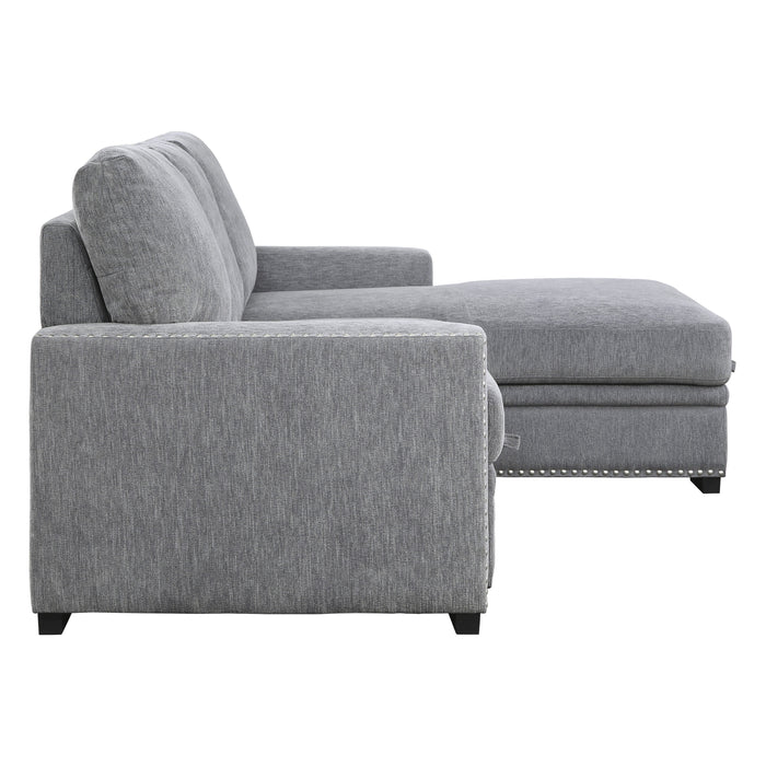 Morelia - (2)2-Piece Sectional with Pull-out Bed and Right Chaise with Hidden Storage