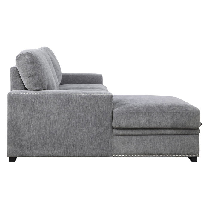 Morelia - (2)2-Piece Sectional with Pull-out Bed and Left Chaise with Hidden Storage