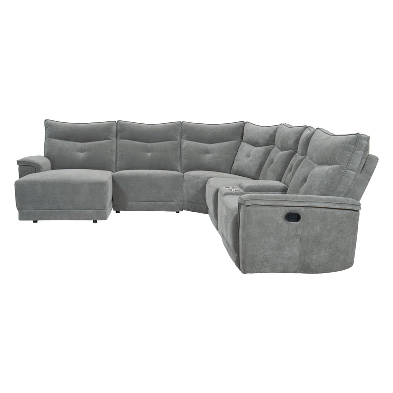 Tesoro - (6)6-Piece Modular Reclining Sectional with Left Chaise