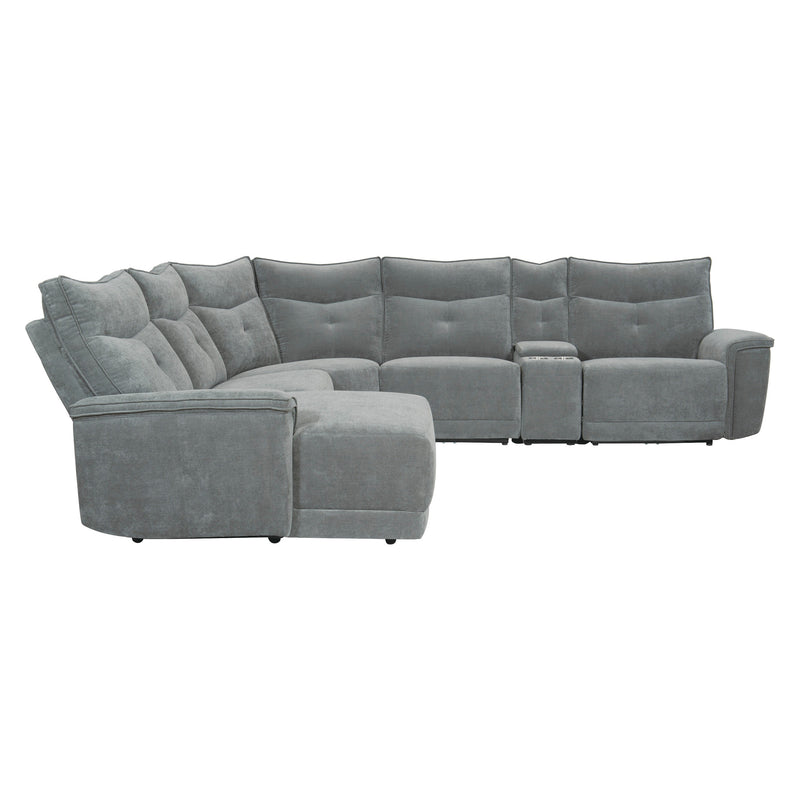 Tesoro - (6)6-Piece Modular Reclining Sectional with Left Chaise