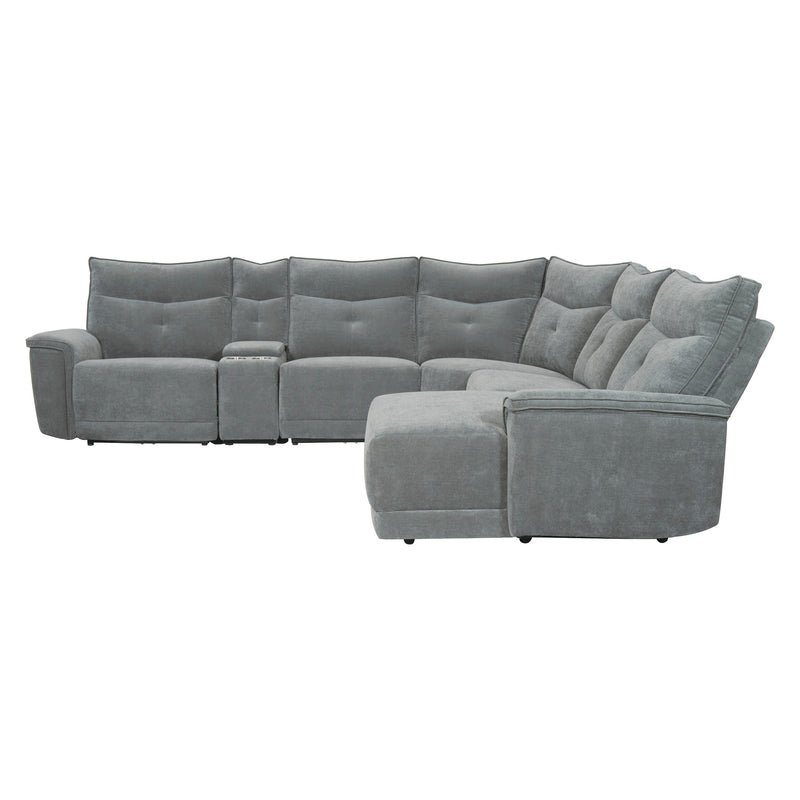 Tesoro - (6)6-Piece Modular Reclining Sectional with Right Chaise