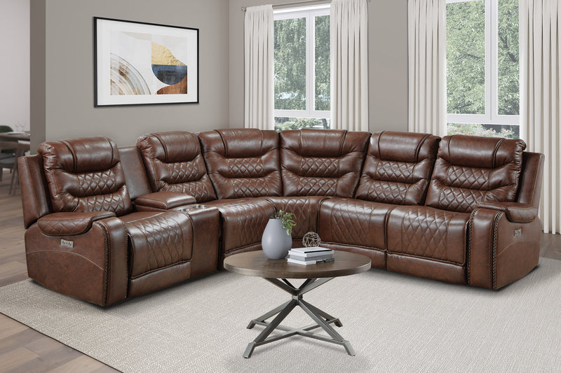 Putnam - (6)6-Piece Modular Power Reclining Sectional