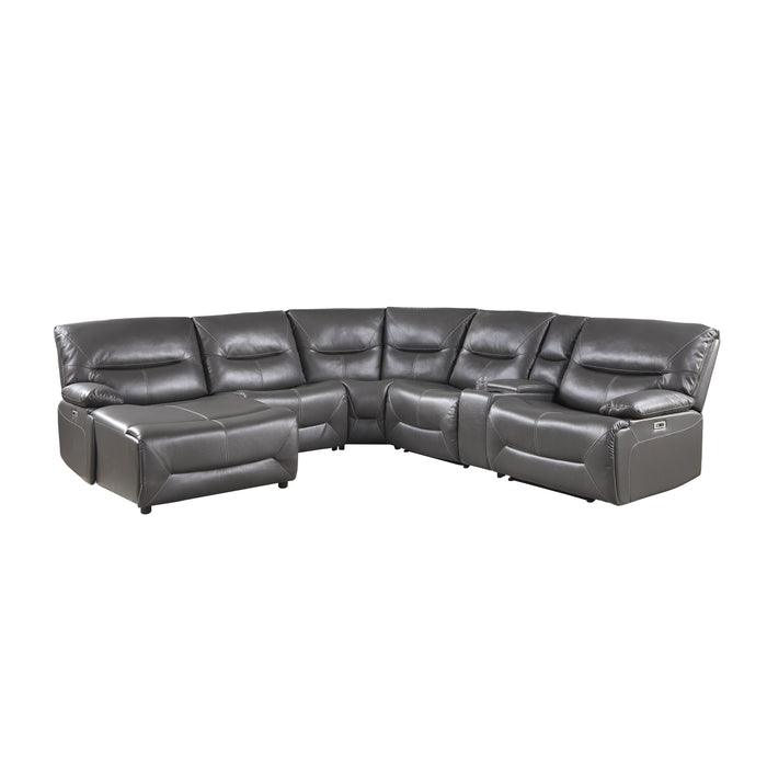 Dyersburg - (6)6-Piece Power Reclining Sectional with Left Chaise
