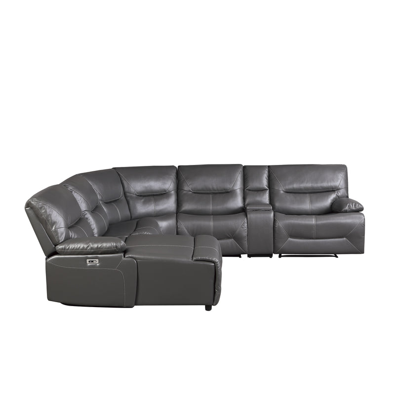 Dyersburg - (6)6-Piece Power Reclining Sectional with Left Chaise