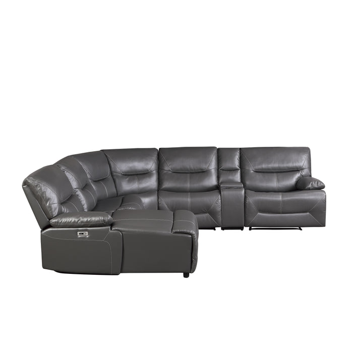 Dyersburg - (6)6-Piece Power Reclining Sectional with Left Chaise
