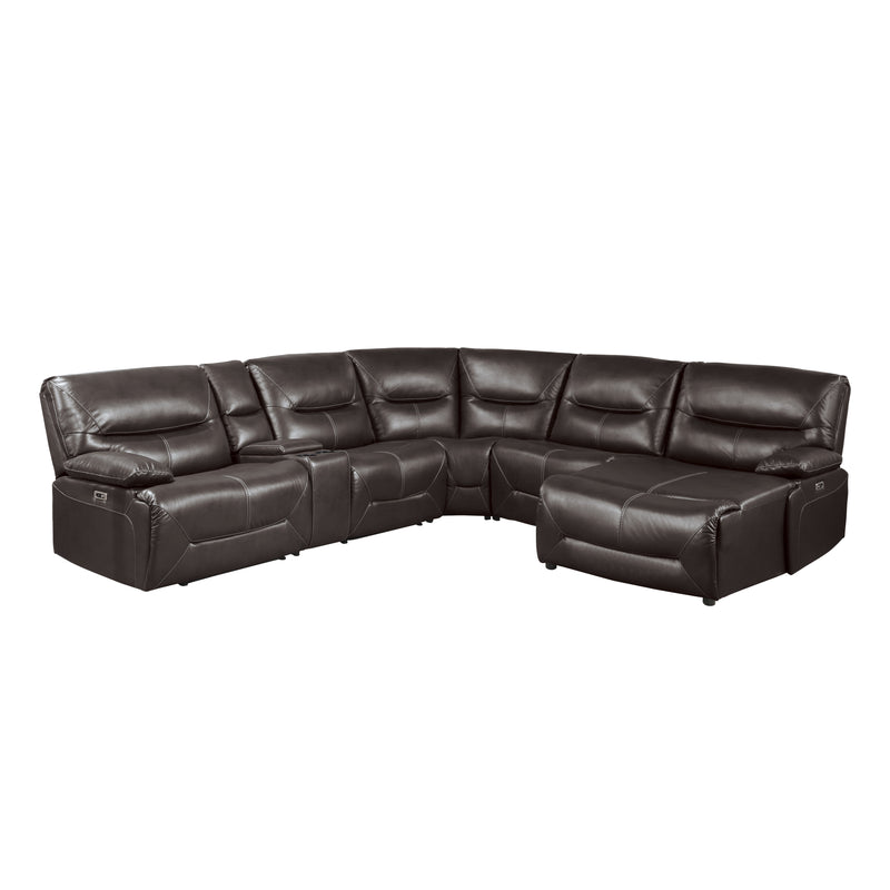 Dyersburg - (6)6-Piece Power Reclining Sectional with Right Chaise