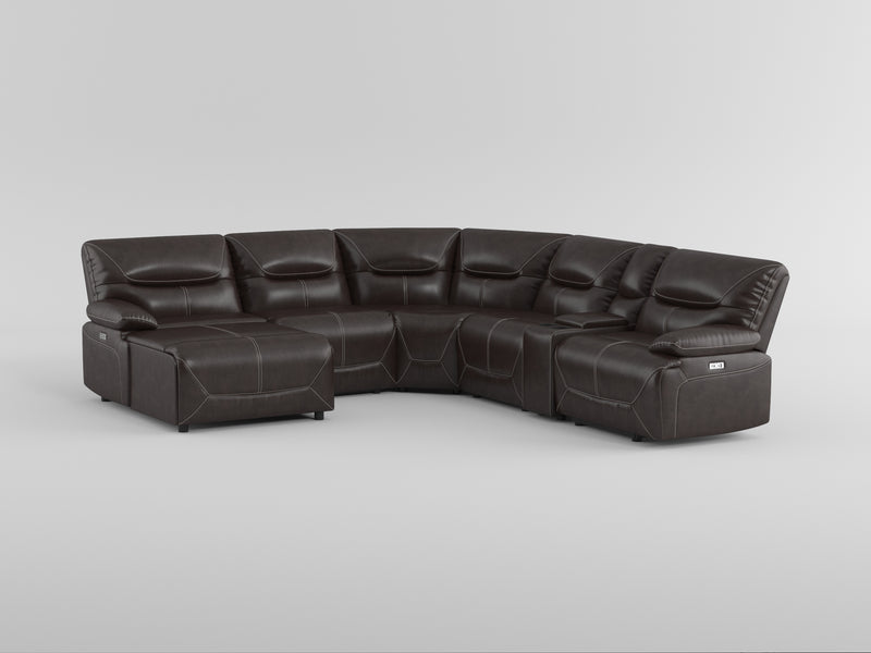 Dyersburg - (6)6-Piece Power Reclining Sectional with Right Chaise