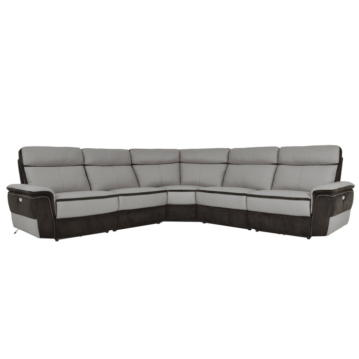 Laertes - (5)5-Piece Modular Power Reclining Sectional
