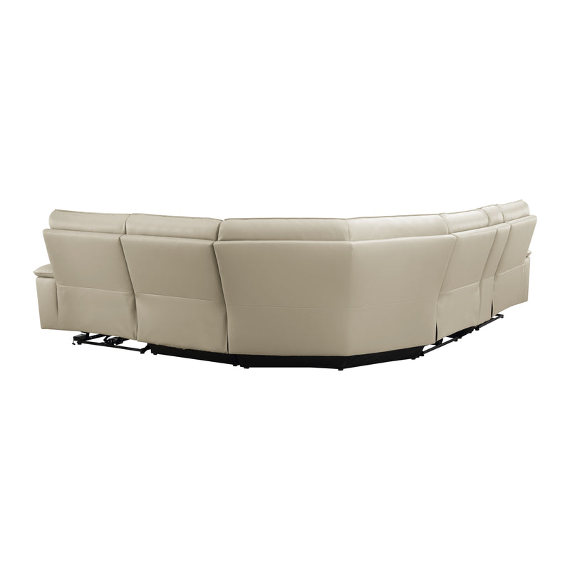Maroni - (6)6-Piece Modular Power Reclining Sectional with Power Headrests