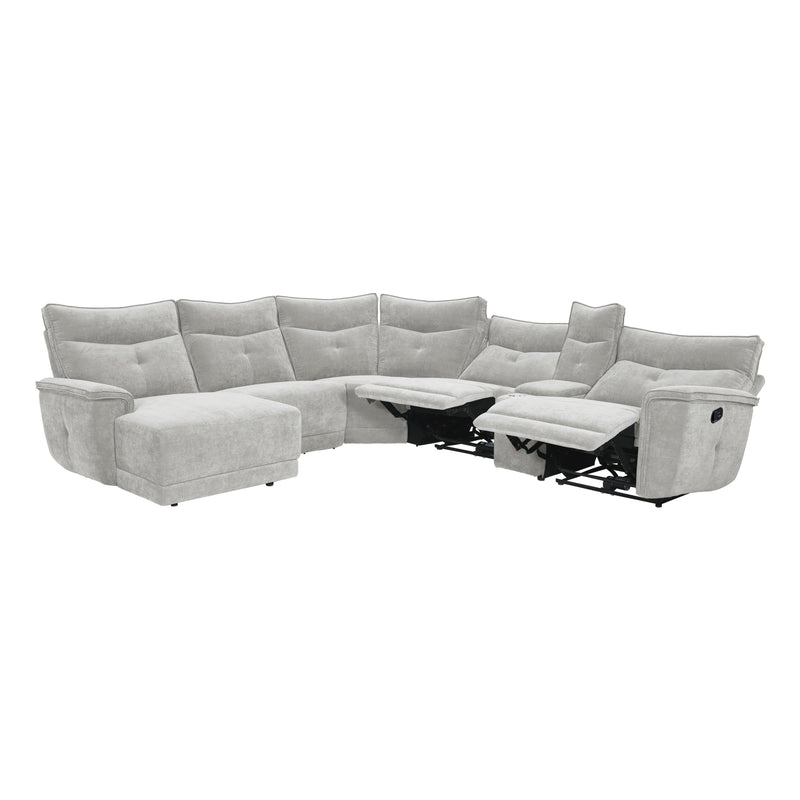 Tesoro - (6)6-Piece Modular Reclining Sectional with Left Chaise