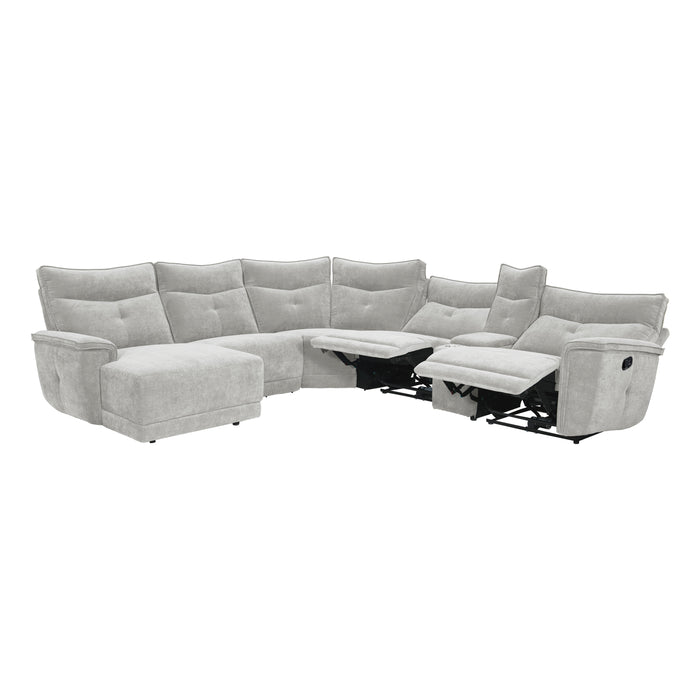 Tesoro - (6)6-Piece Modular Reclining Sectional with Left Chaise