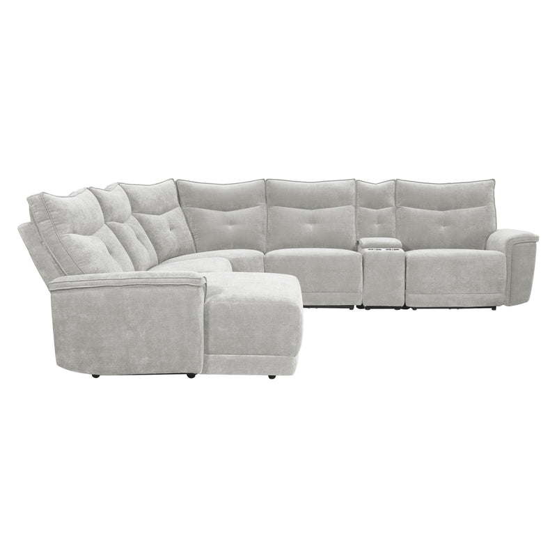 Tesoro - (6)6-Piece Modular Reclining Sectional with Left Chaise
