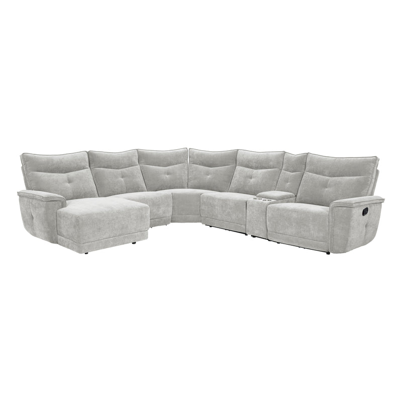 Tesoro - (6)6-Piece Modular Reclining Sectional with Left Chaise