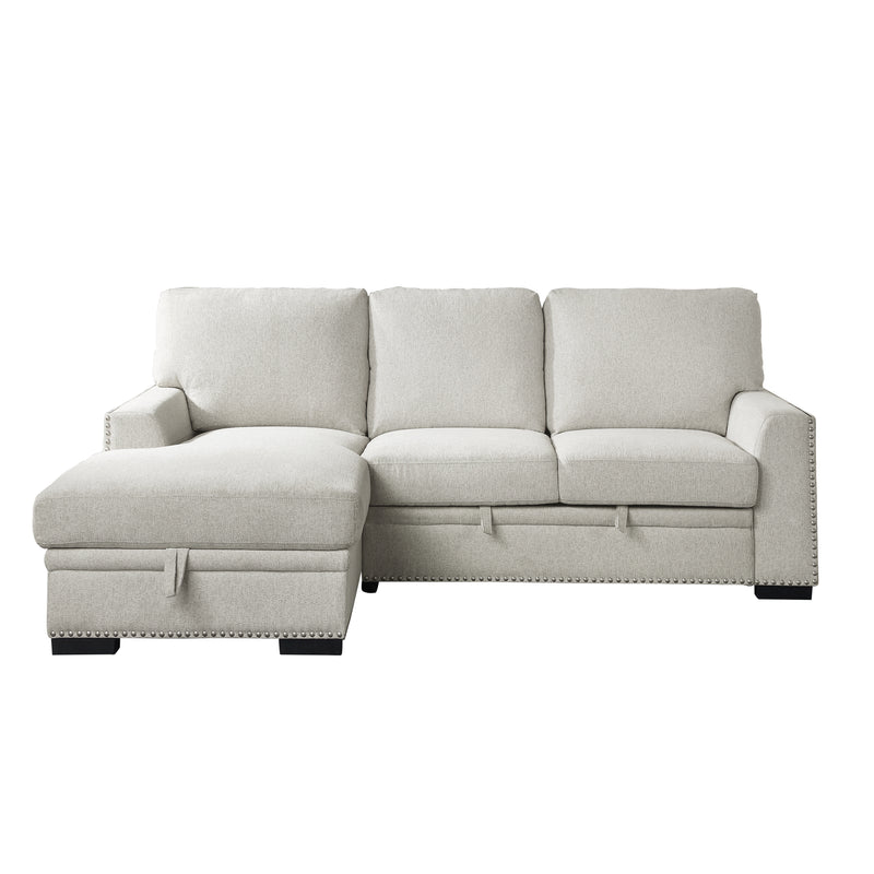 Morelia - (2)2-Piece Sectional with Pull-out Bed and Left Chaise with Hidden Storage