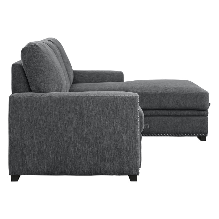 Morelia - (2)2-Piece Sectional with Pull-out Bed and Right Chaise with Hidden Storage