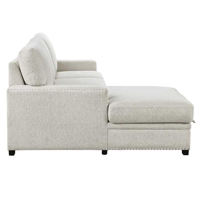 Morelia - (2)2-Piece Sectional with Pull-out Bed and Left Chaise with Hidden Storage