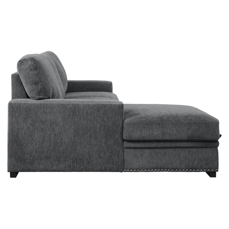 Morelia - (2)2-Piece Sectional with Pull-out Bed and Left Chaise with Hidden Storage