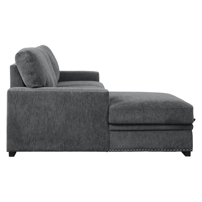 Morelia - (2)2-Piece Sectional with Pull-out Bed and Left Chaise with Hidden Storage