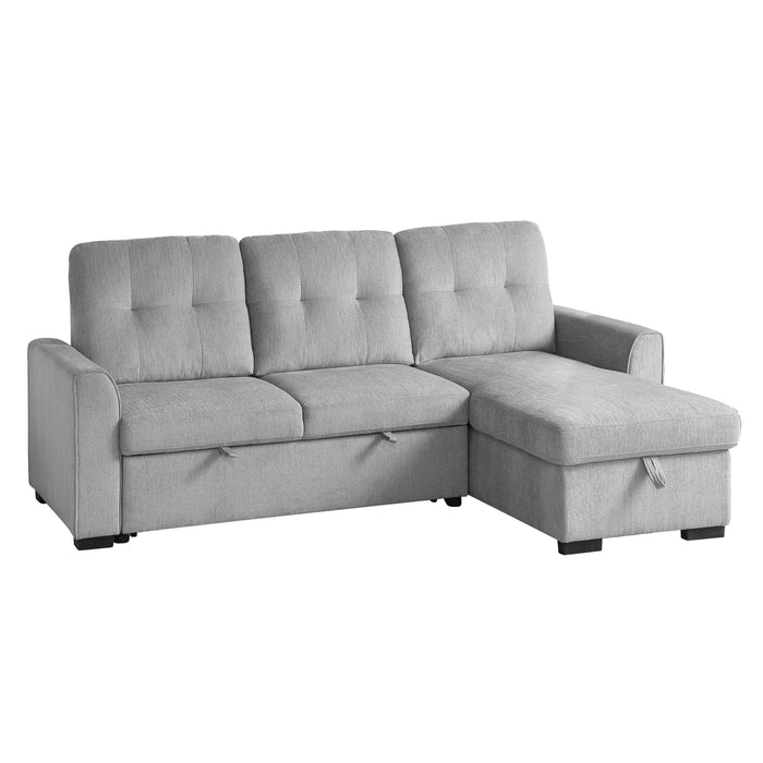 Carolina - (2)2-Piece Reversible Sectional with Pull-out Bed and Hidden Storage