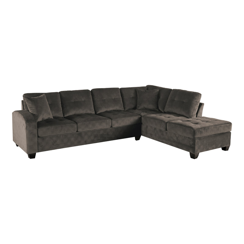 Emilio - (3)3-Piece Reversible Sectional with Ottoman