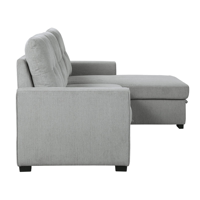 Carolina - (2)2-Piece Reversible Sectional with Pull-out Bed and Hidden Storage