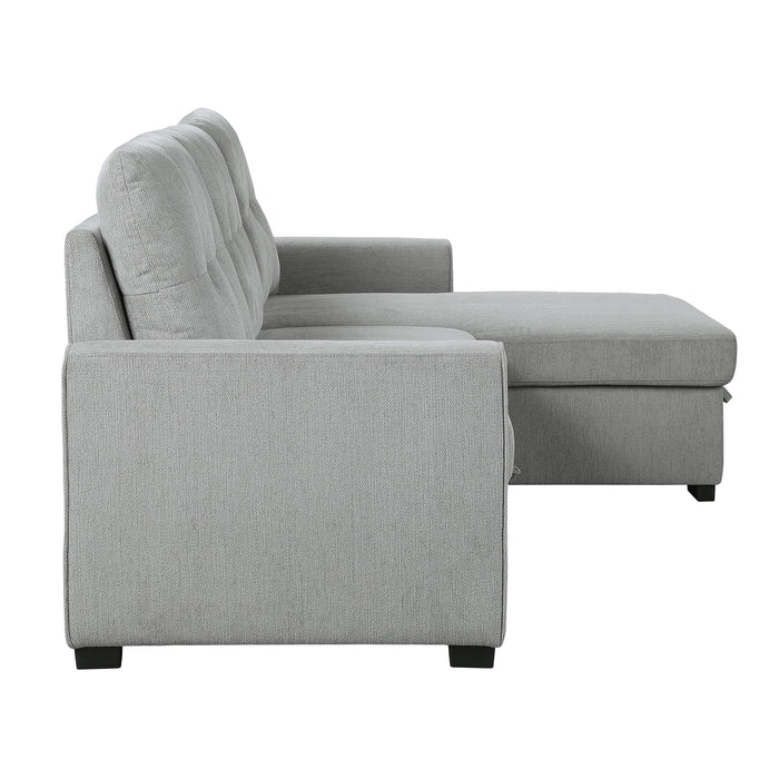 Carolina - (2)2-Piece Reversible Sectional with Pull-out Bed and Hidden Storage