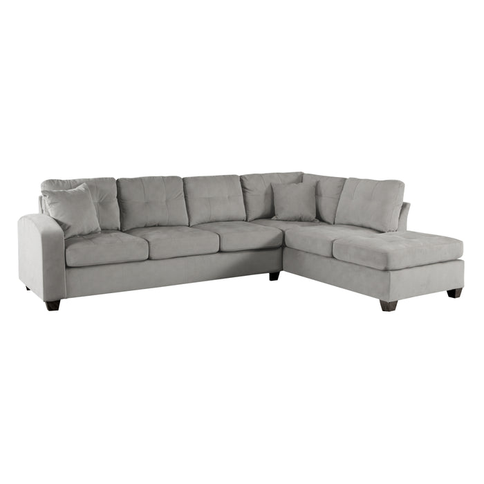 Emilio - (3)3-Piece Reversible Sectional with Ottoman