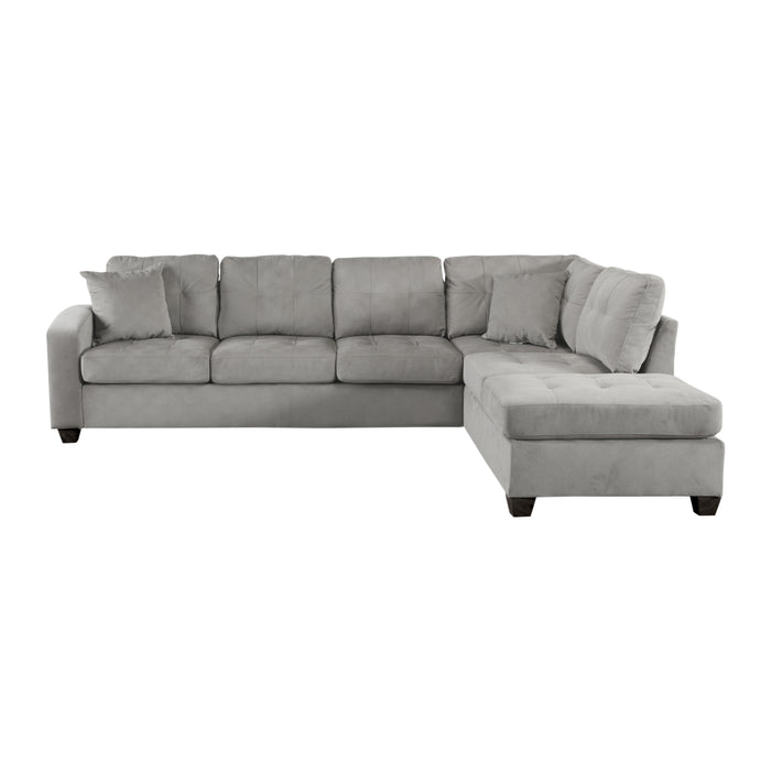 Emilio - (3)3-Piece Reversible Sectional with Ottoman
