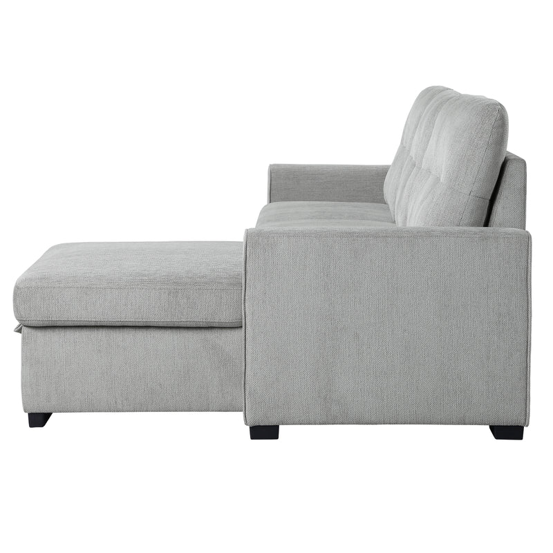 Carolina - (2)2-Piece Reversible Sectional with Pull-out Bed and Hidden Storage
