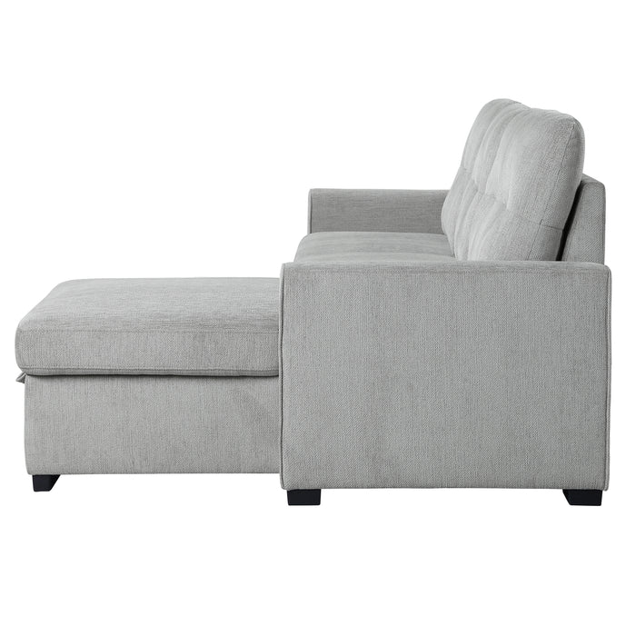 Carolina - (2)2-Piece Reversible Sectional with Pull-out Bed and Hidden Storage