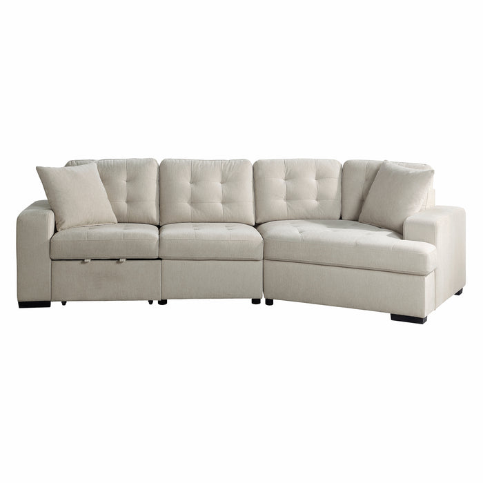 Logansport - (2)2-Piece Sectional with Pull-out Ottoman