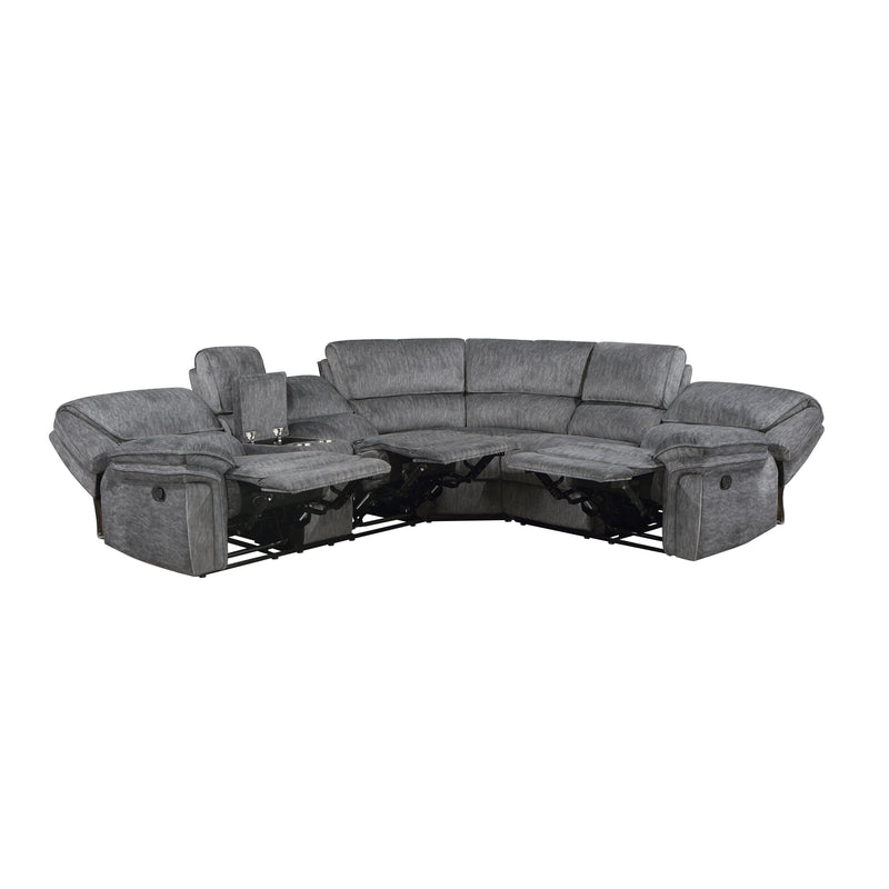 Muirfield - (3)3-Piece Reclining Sectional with Left Console