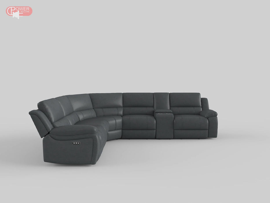 Falun - (6)6-Piece Modular Power Reclining Sectional