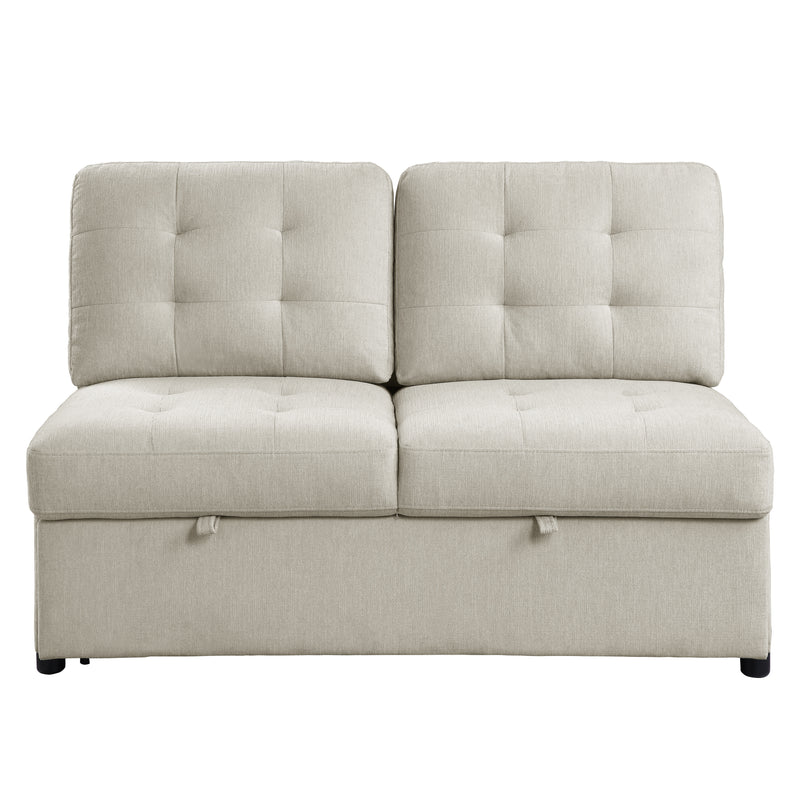 Logansport - (4)4-Piece Sectional with Pull-out Bed and Pull-out Ottoman